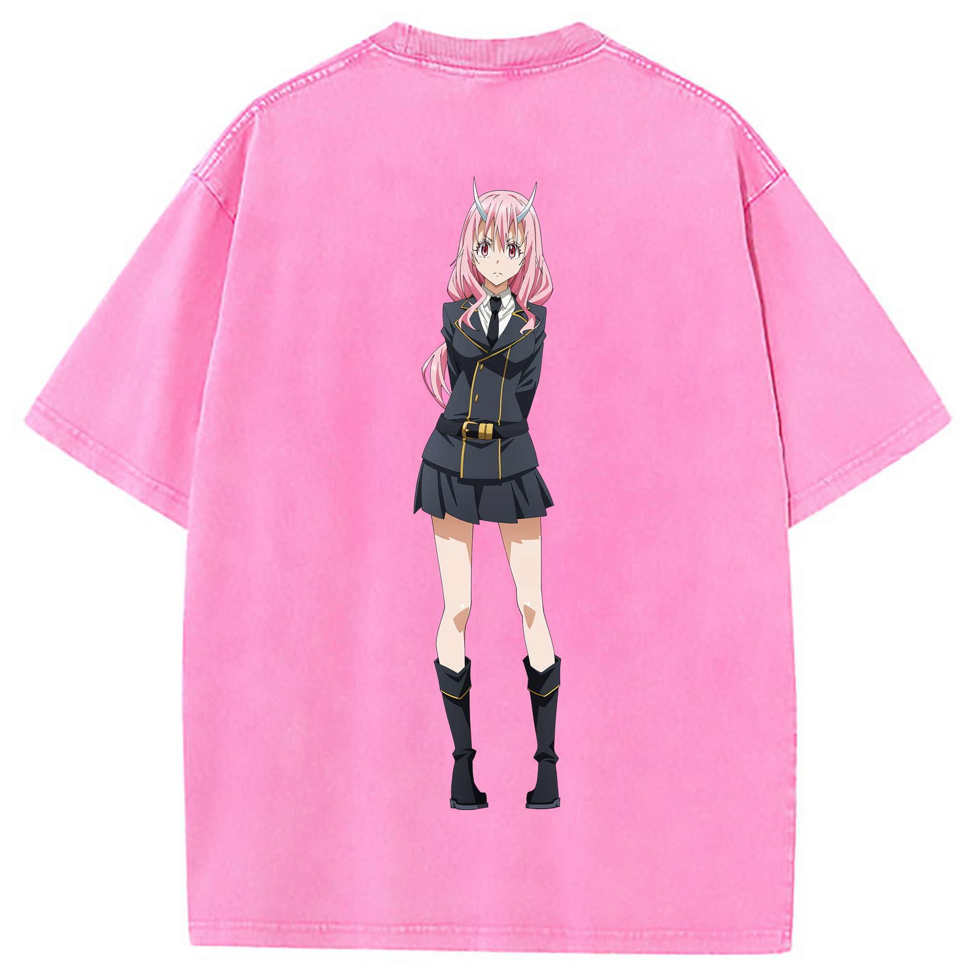 （画像用） 転スラ Regarding Reincarnated to Slime 綿100% ヴィンテージ風 半袖Tシャツ（背面プリント）